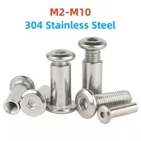 M2 M3 M4 M5 M6 M8 M10 304 Stainless Steel Flat Hex Hexagon Socket Head Screw Locking Splint Screw Nut Combination