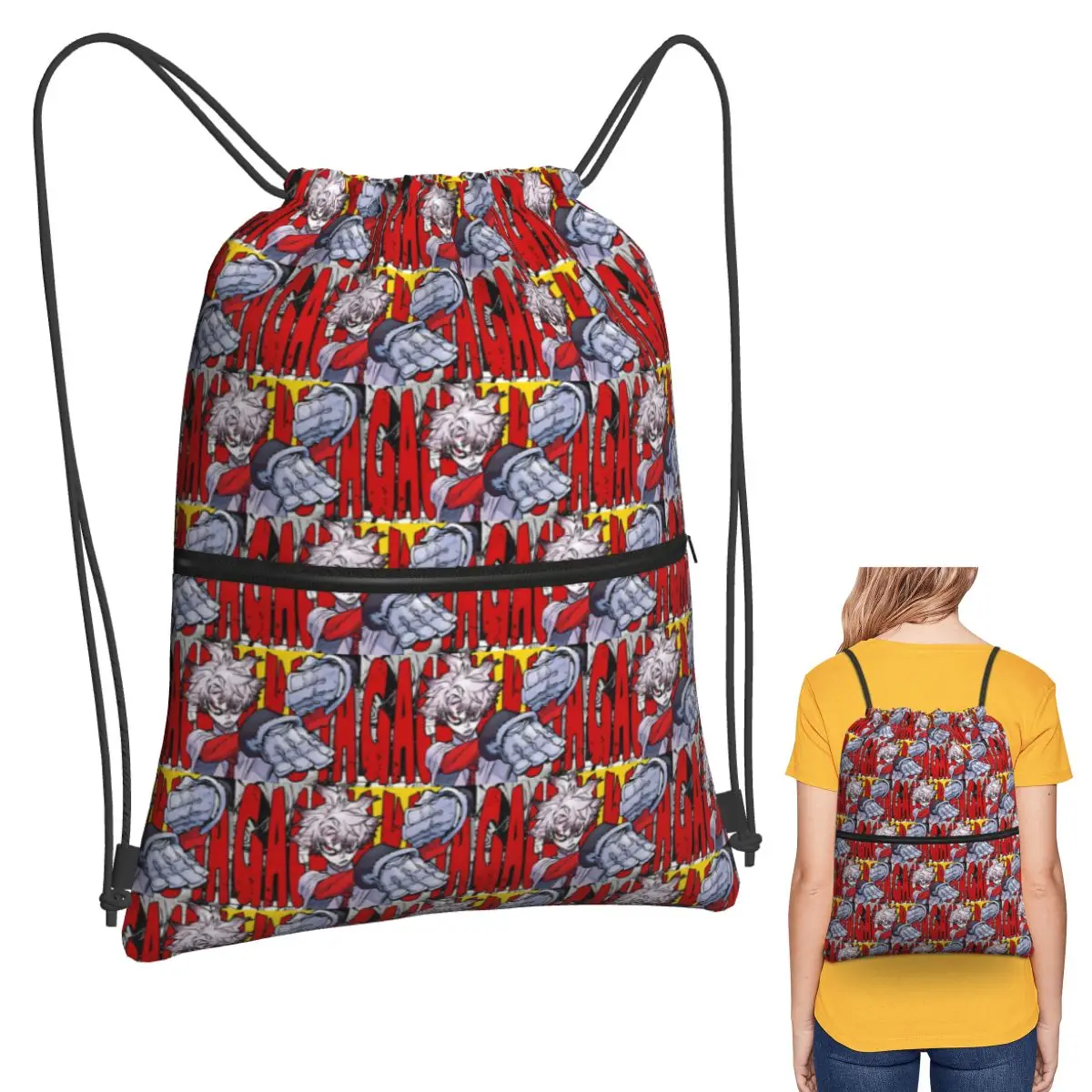 Otaku Autumn Gachiakuta Backpacks Casual Drawstring Bundle Pocket Sports Bag Book Bags for Man Woman School