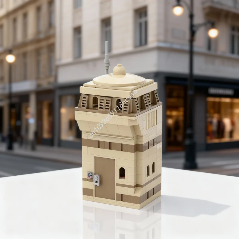 

404 детали MOC: Модель башни охраны Татуина, конструктор «Звездные войны», рождественский подарок, креативная развивающая игрушка, строительные блоки