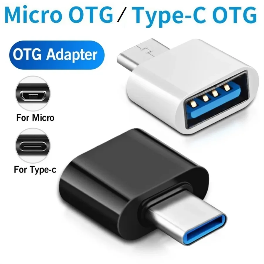 مهايئ USB صغير OTG لنظام أندرويد ، نوع-C ، USB ، مرسل بيانات ، محولات للكمبيوتر اللوحي ، محرك القرص الصلب ، الهاتف ،!