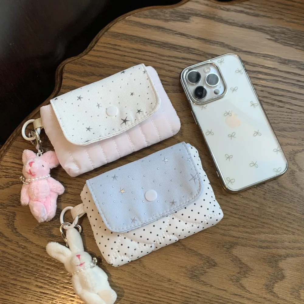 1pc Korean Style Star Storage Bag High‑Appearance Portable Pouch Travel Cosmetic Lipstick Sundries Mini Coin Purse Handbag