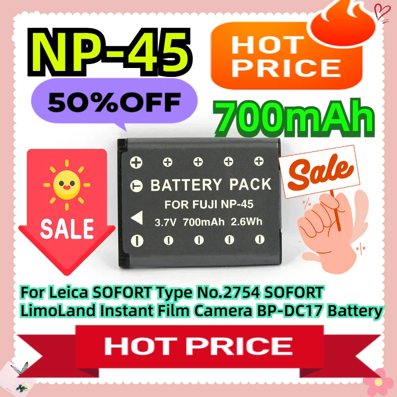 

For Leica SOFORT Type No.2754 SOFORT LimoLand Instant Film Camera BP-DC17 Battery