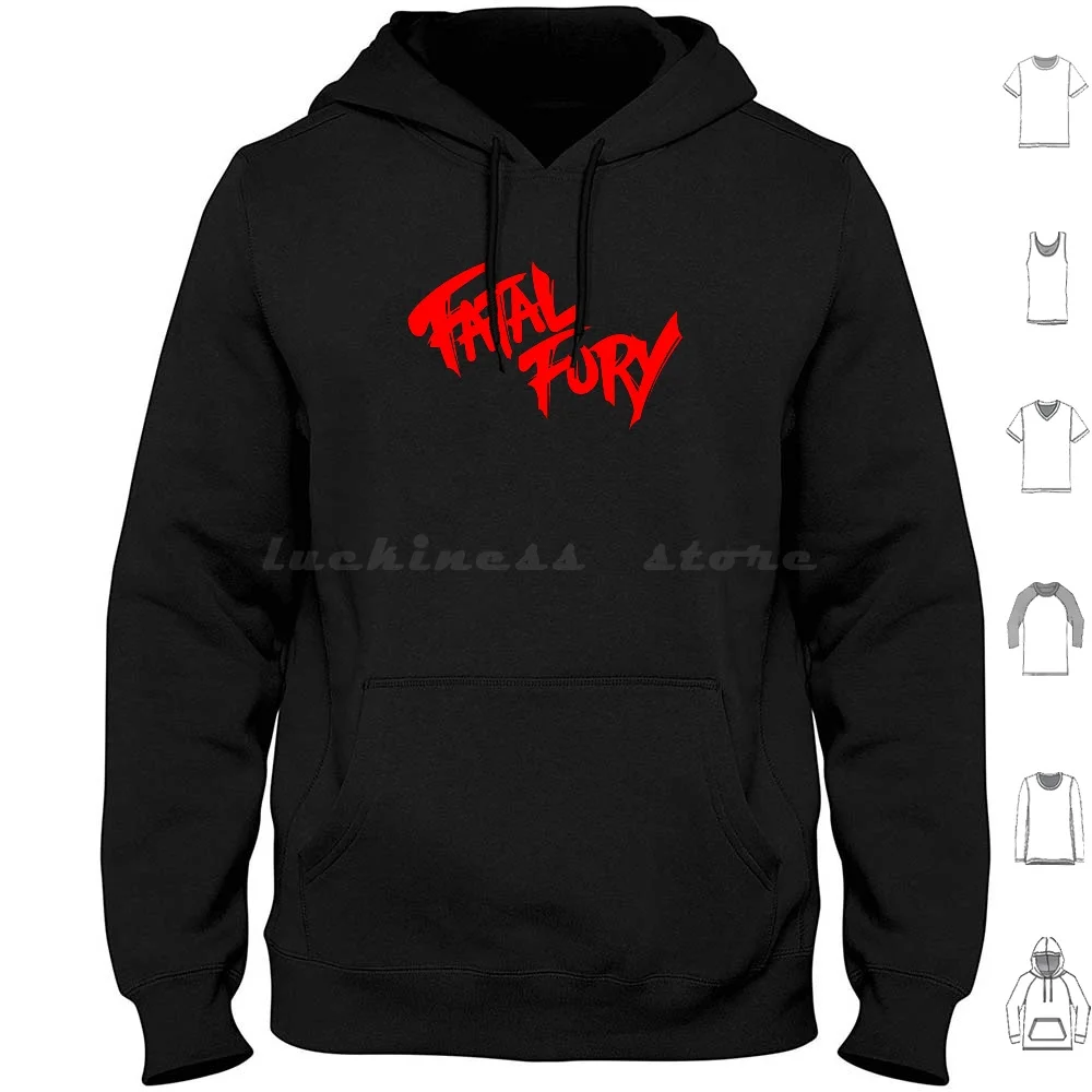 Fury Hoodies Long Sleeve Gamer Player Gaming Video Games Consoles Logo Symbol Fighter Fighting Arcade King Fatal Terry