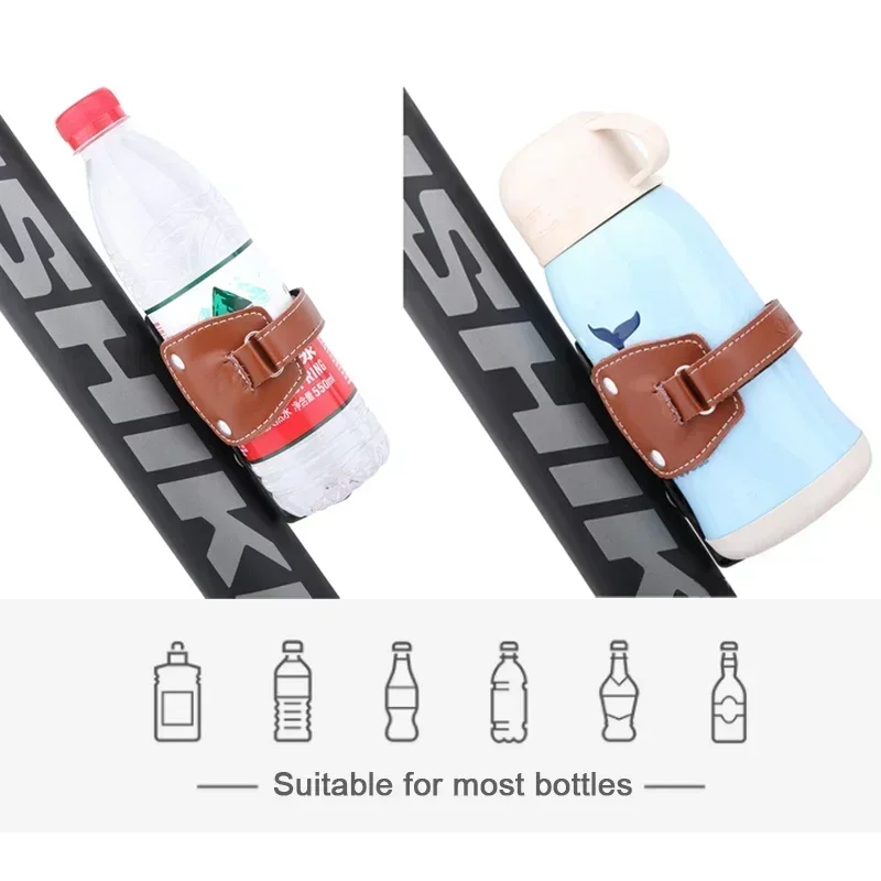 ODI Bicycle Water Bottle Holder Genuine Leather MTB Bottle Bracket Adjustable Mountain Road Bike Water Bottle Cage