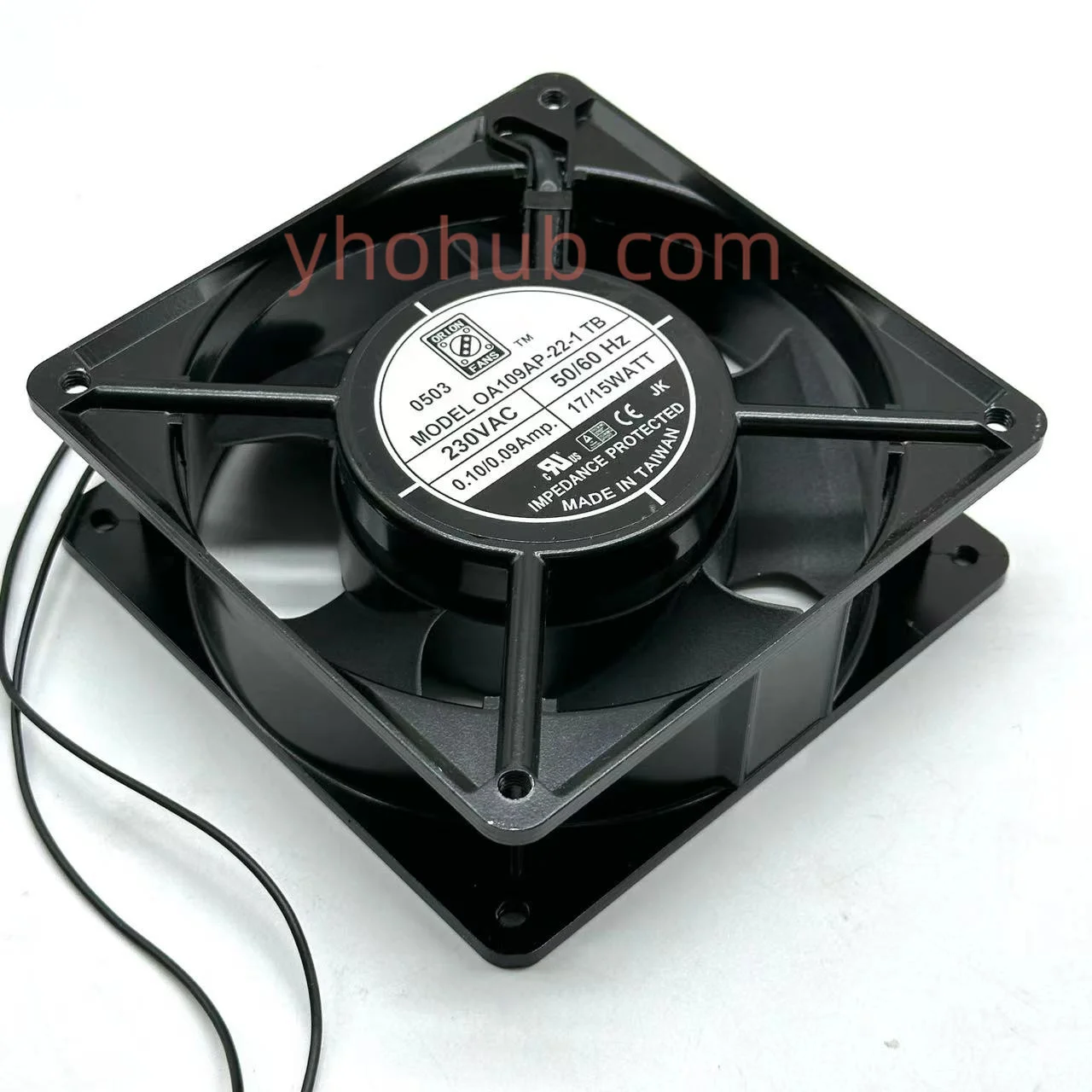 

ORION OA109AP-22-1 Server Cooling Fan AC 230V 17W 120x120x38mm 2-Wire