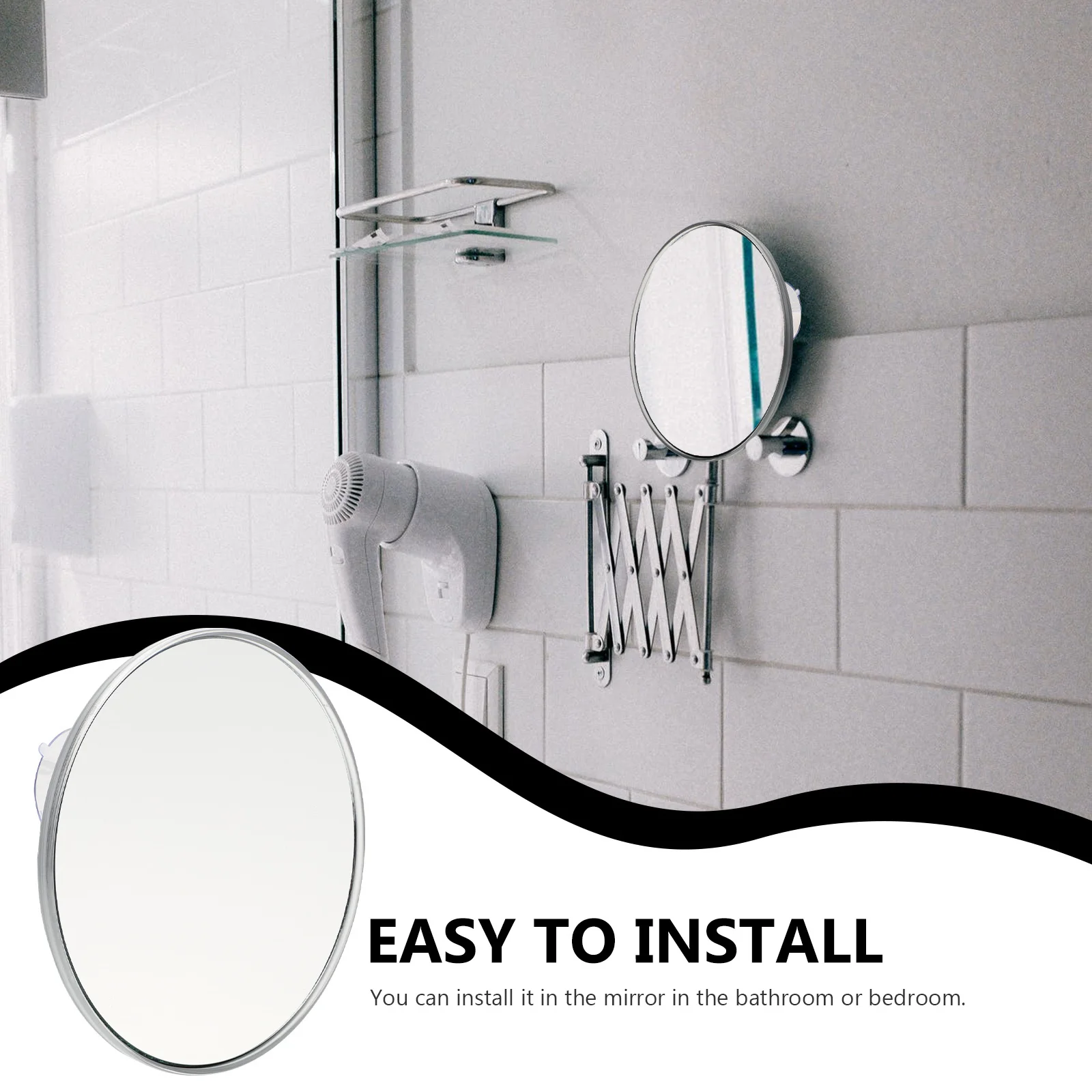 1Pcs Suction Cup Makeup Mirror 20x Magnifying Portable Mirror for Precise Makeup Eyebrow Shaving