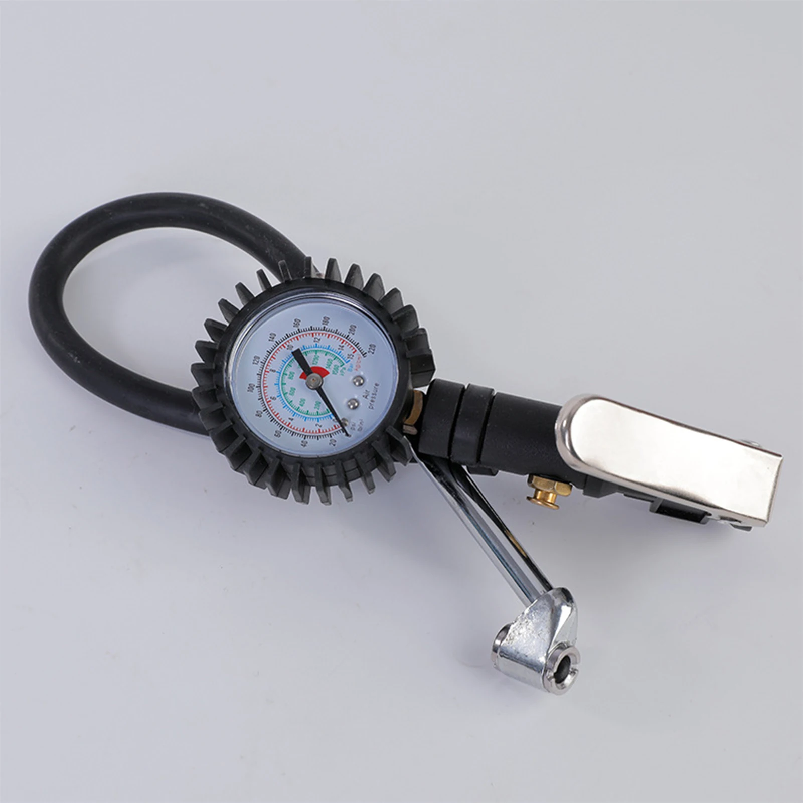 Inflator pneu pressão com Dial Gauge, Easy-Read Round Dial, apto para carros e caminhões