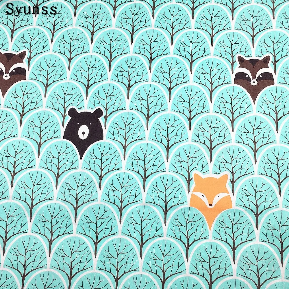Triangular Printed Cotton Fabric, Patchwork Quilting, Baby Toy Cribs, Cushions, Blanket Sewing, Tissues, Cartoon, 100% Cotton
