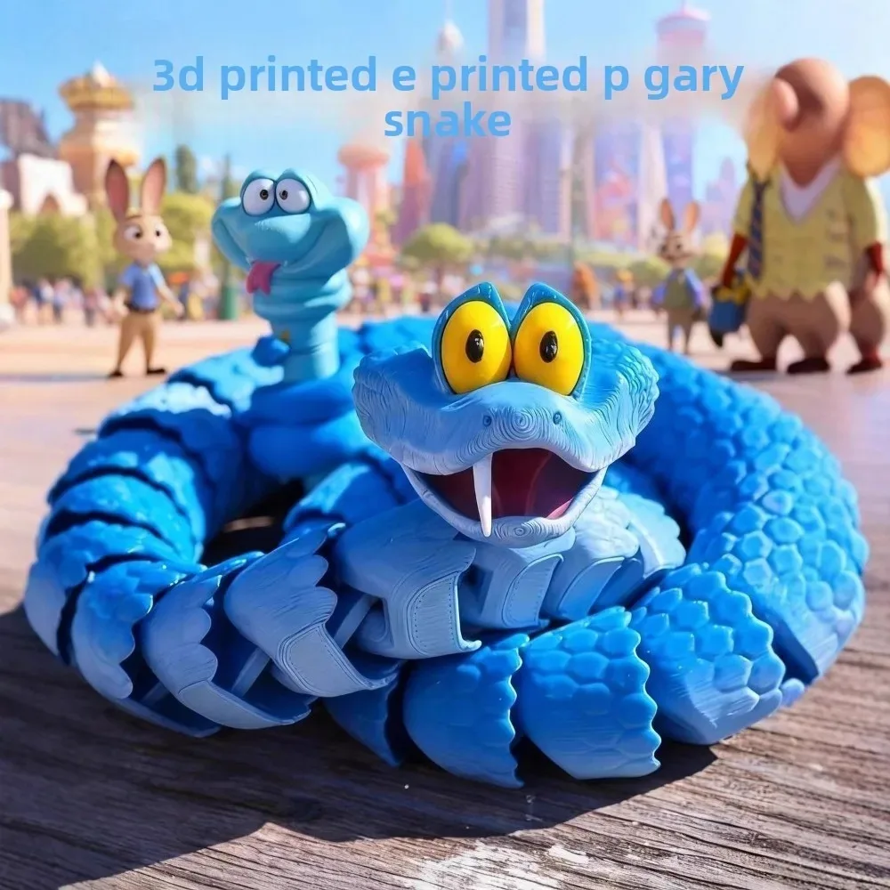 Serpente Gary da 30 cm-45 cm: serpente giocattolo di simulazione articolato Zootopia 2, modello Gary serpente stampato in 3D, regalo per bambini