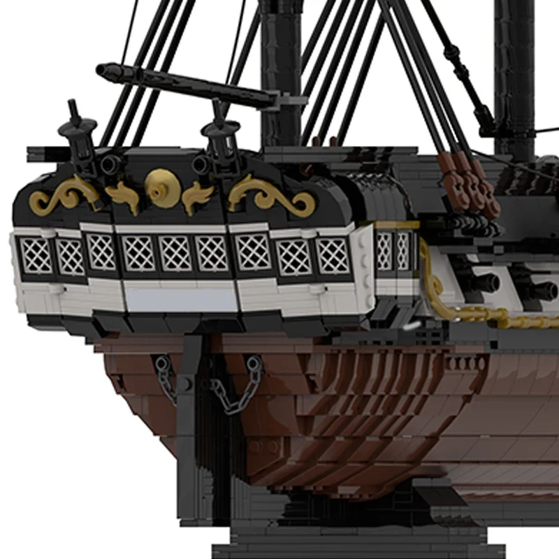 Moc-bloques de construcción de barco militar para niños, modelo de barco americano de 24 pistolas, tecnología Modular, regalos, juguetes, juegos de bricolaje, montaje