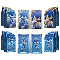 12pcs Sonics Gift Bag New Creative Bag Cute Cartoon Pattern Candy Sack Fashion Trend Kawaii Kraft Paper Candy Bag Party Supplies