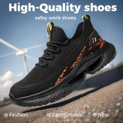 New Safety Shoes Comfortble For Men Boots Indestructible Work Shoes Fashion Casual Sneakers Male Security Protection Shoes