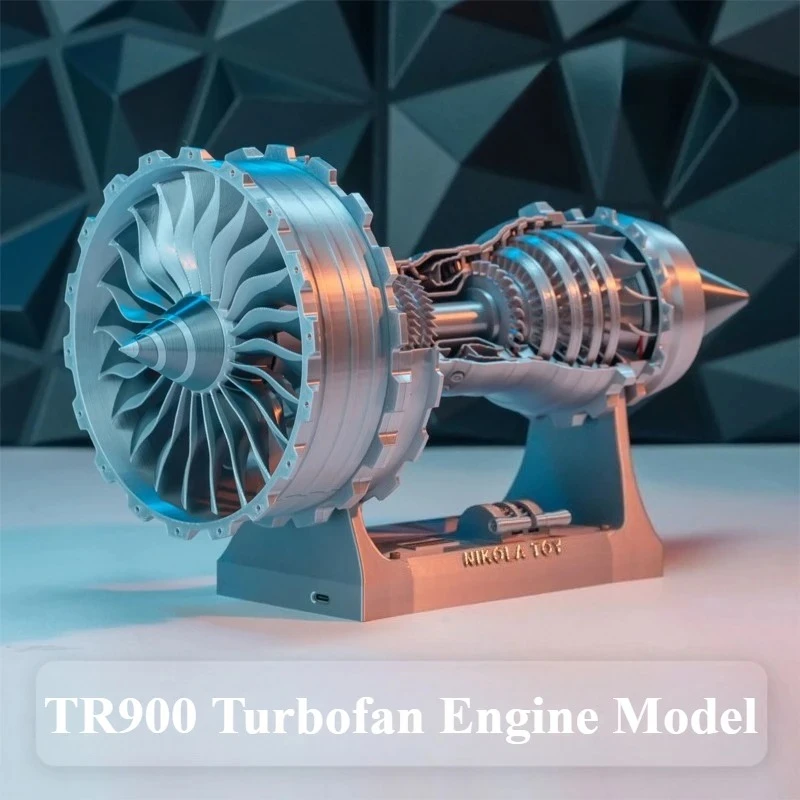 

Aircraft Turbofan Engine Model PLA Continuously Variable Transmission Battery Powered Turbofan Engine Desktop Toy