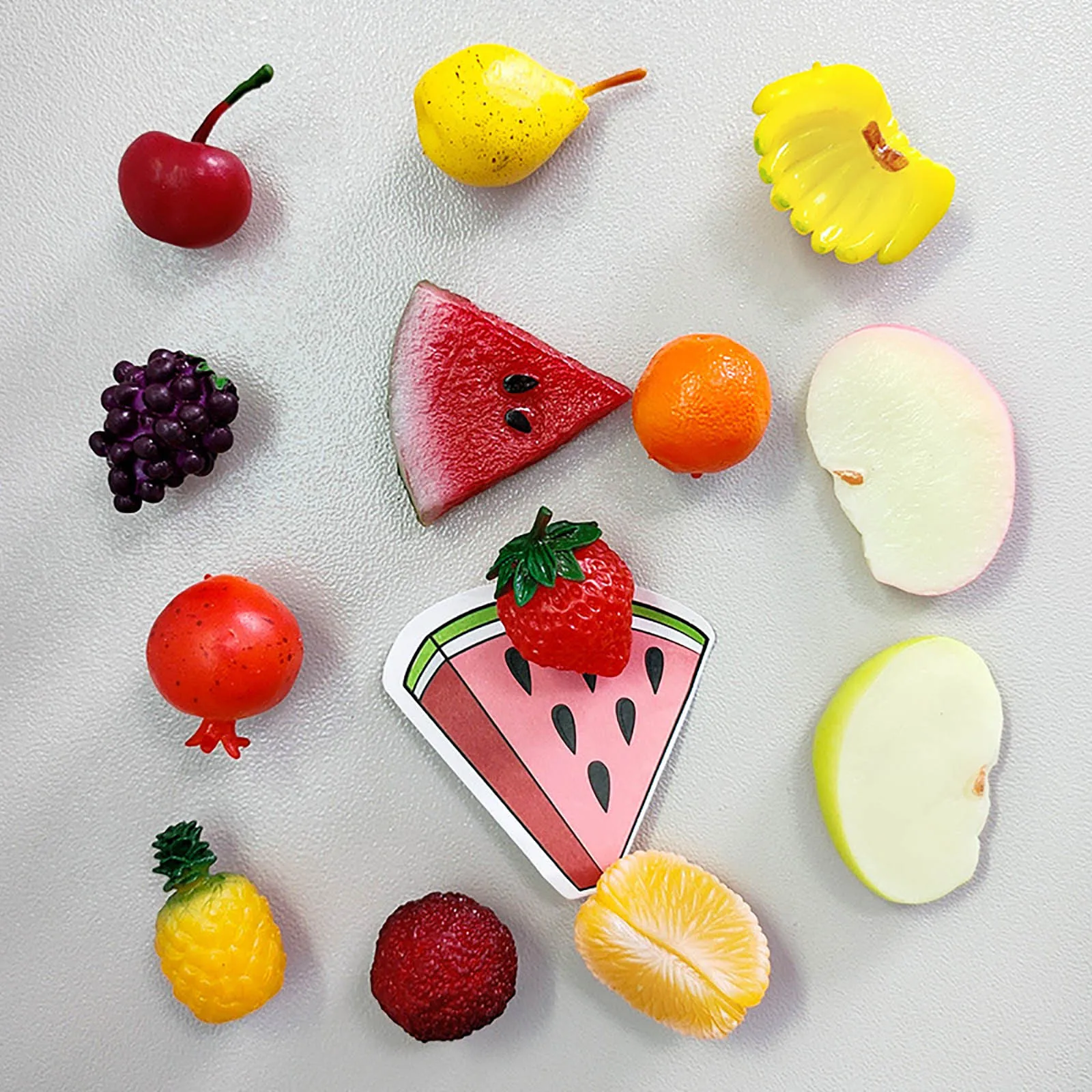 PVC Fridge Magnet Fruit and Vegetable Baby Early Education Color Cognitive Magnetic Black Whiteboard Sticker Magnet Gifts Decor