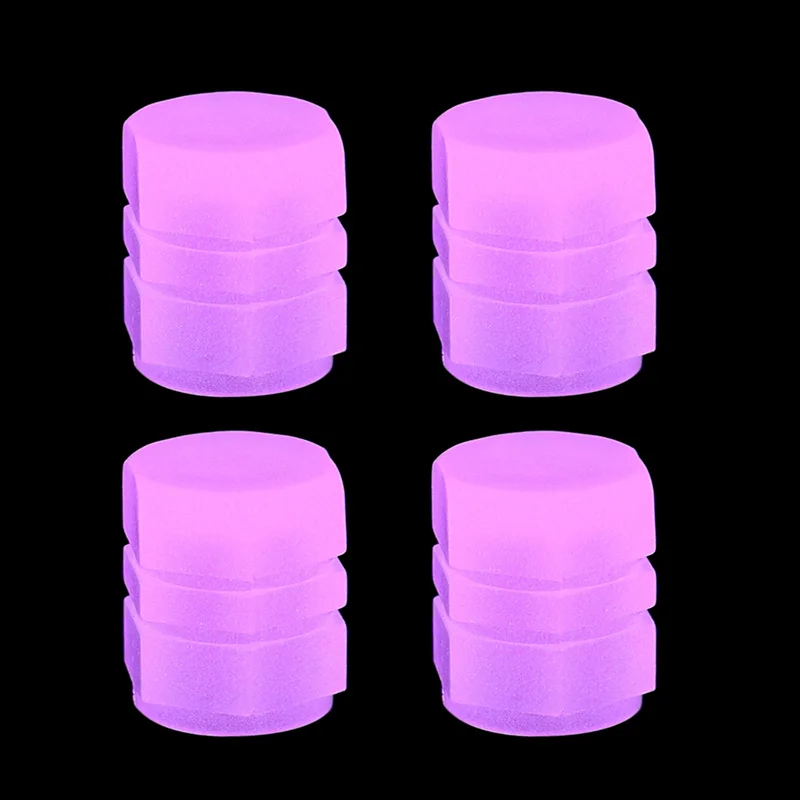 Luminous Tire Valve Cap Car Motorcycle Bike Wheel Hub Glowing Valve Cover Pink Red Tire Decoration Auto Styling Tyre Accessories