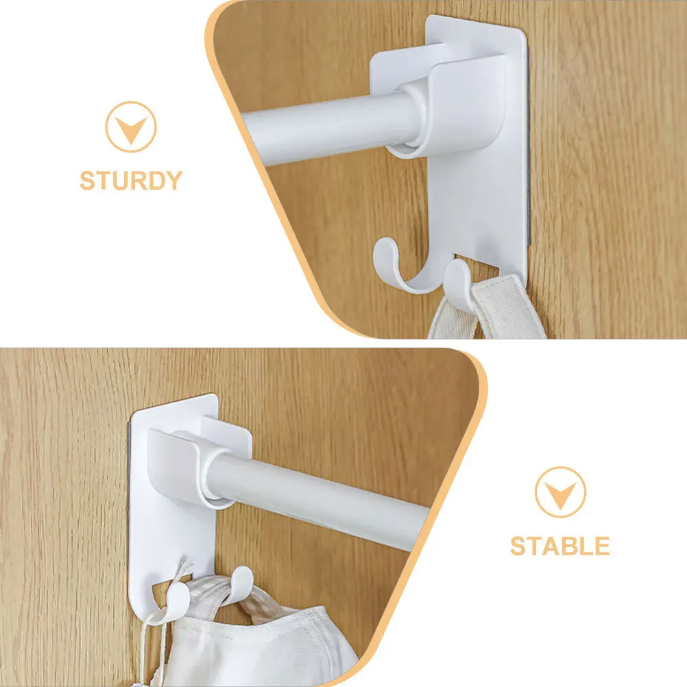 2 قطعة أصحاب قضيب الستارة الحمام دش مسمار الحرة لاصق بين قوسين لا الحفر خطاطيف الستائر التوتر قضيب التوتر القطب حامل