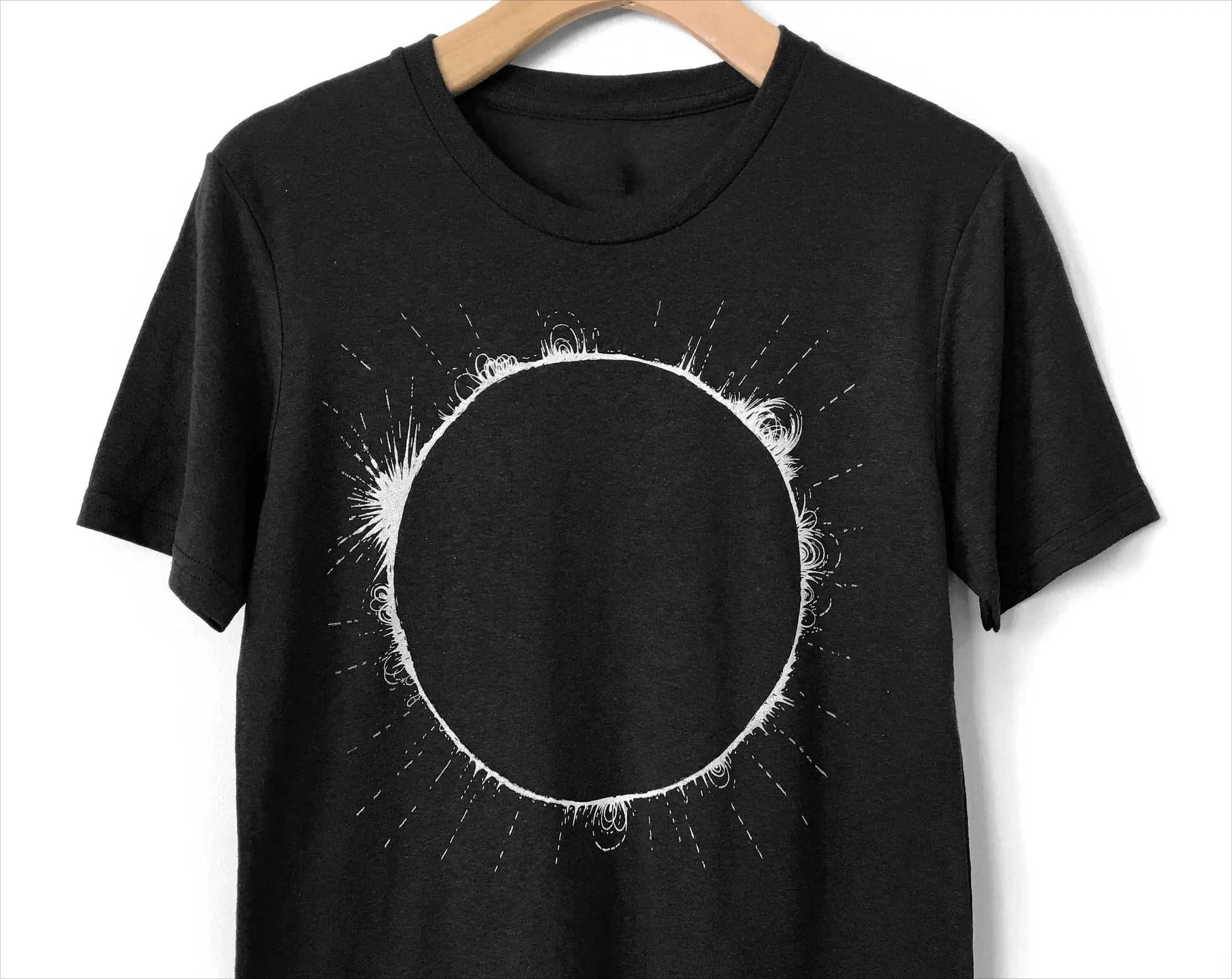 HOT SALE Total Solar Eclipse T-shirt Design of The Sun and Moon Gift for Astronomy Lovers Celestial Clothing Unisex Tops #2