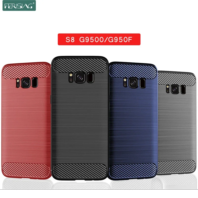 Case For Samsung Galaxy S8 Case Silicone TPU Bumper Carbon for S Light Luxury Cover for Samsung Galaxy S8 Lite G9500 G950F Funda