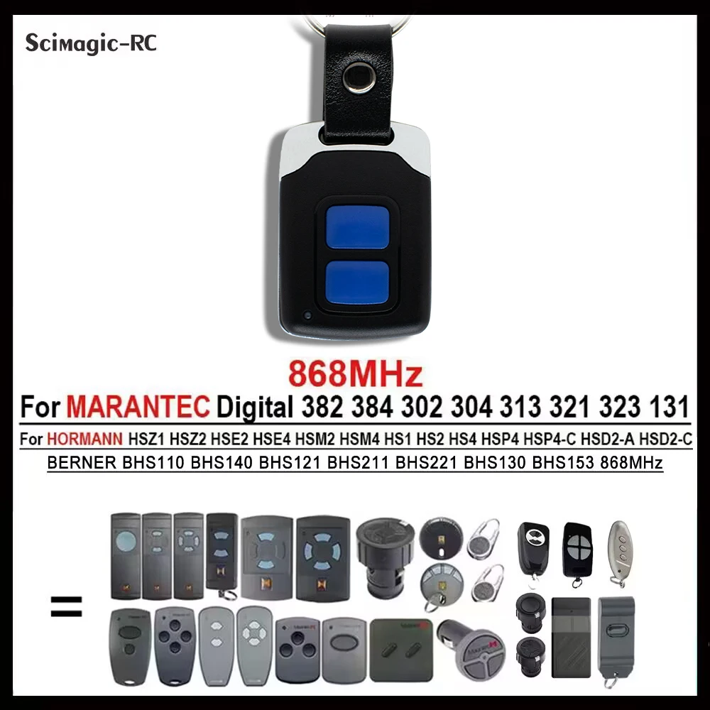 868 MHz Garage Remote Control Clone HORMANN HSM4 HSE4 Marantec Digital D302 D304 382 384 Opener Copy BERNER BHS140 BHS121