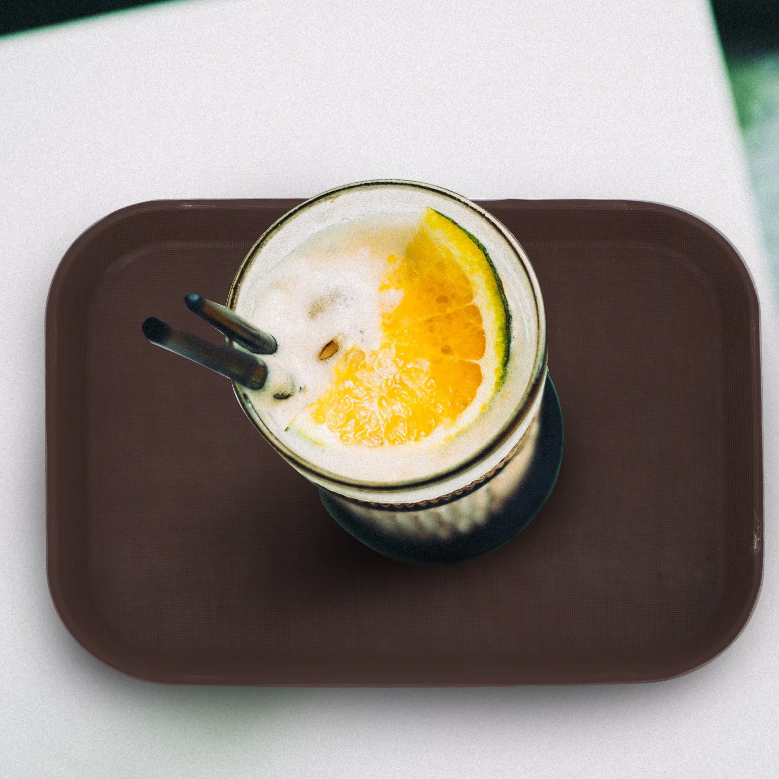 

1Pcs Anti-Skid Bar Drinks Plate Heat-Resistant Coffee Tea Tray Versatile Restaurant Cafe Household Accessory
