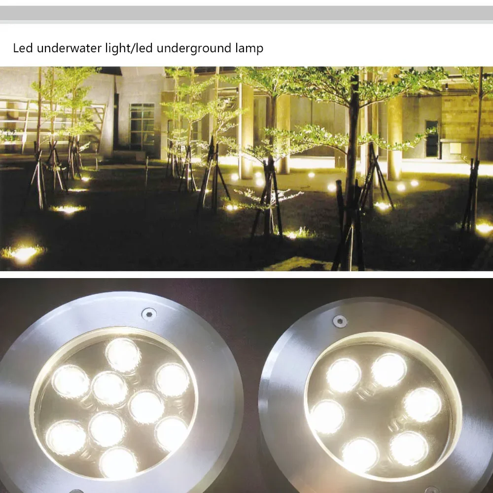 

IP65 Водонепроницаемые встраиваемые светильники Светодиодный светильник Uplight Наземный светильник из нержавеющей стали для наружного применения, подземные лампы