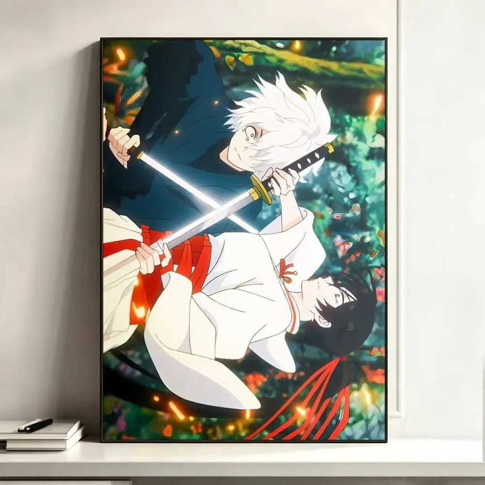 hell paradise Anime  Poster Waterproof Wall Art Sticker For Bar Living Room Vintage Decor High Quality Print Gift