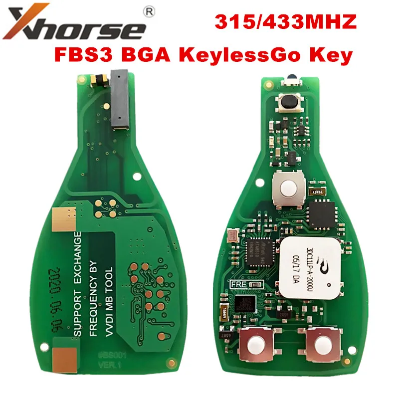 

Xhorse VVDI MB Universal FBS3 BGA KeylessGo Smart Key 315/433MHZ for W204 W207 W212 W16 4 W166 W221