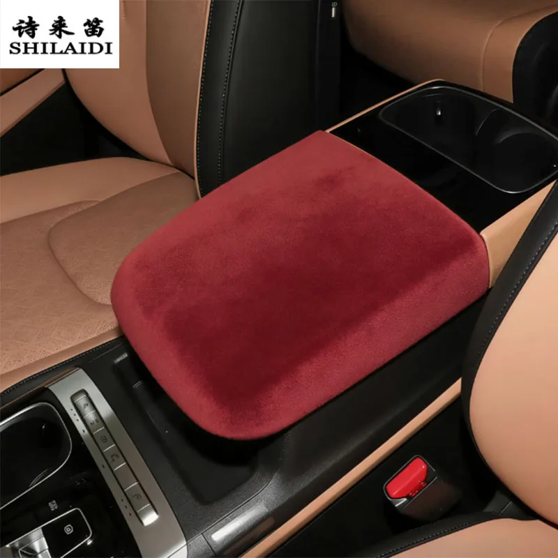 

Suede leather Car Wrapping ABS For Kia Carnival KA4 2021-2026 Center Console Stowing Tidying Armrest Box Auto cover Sticker Trim