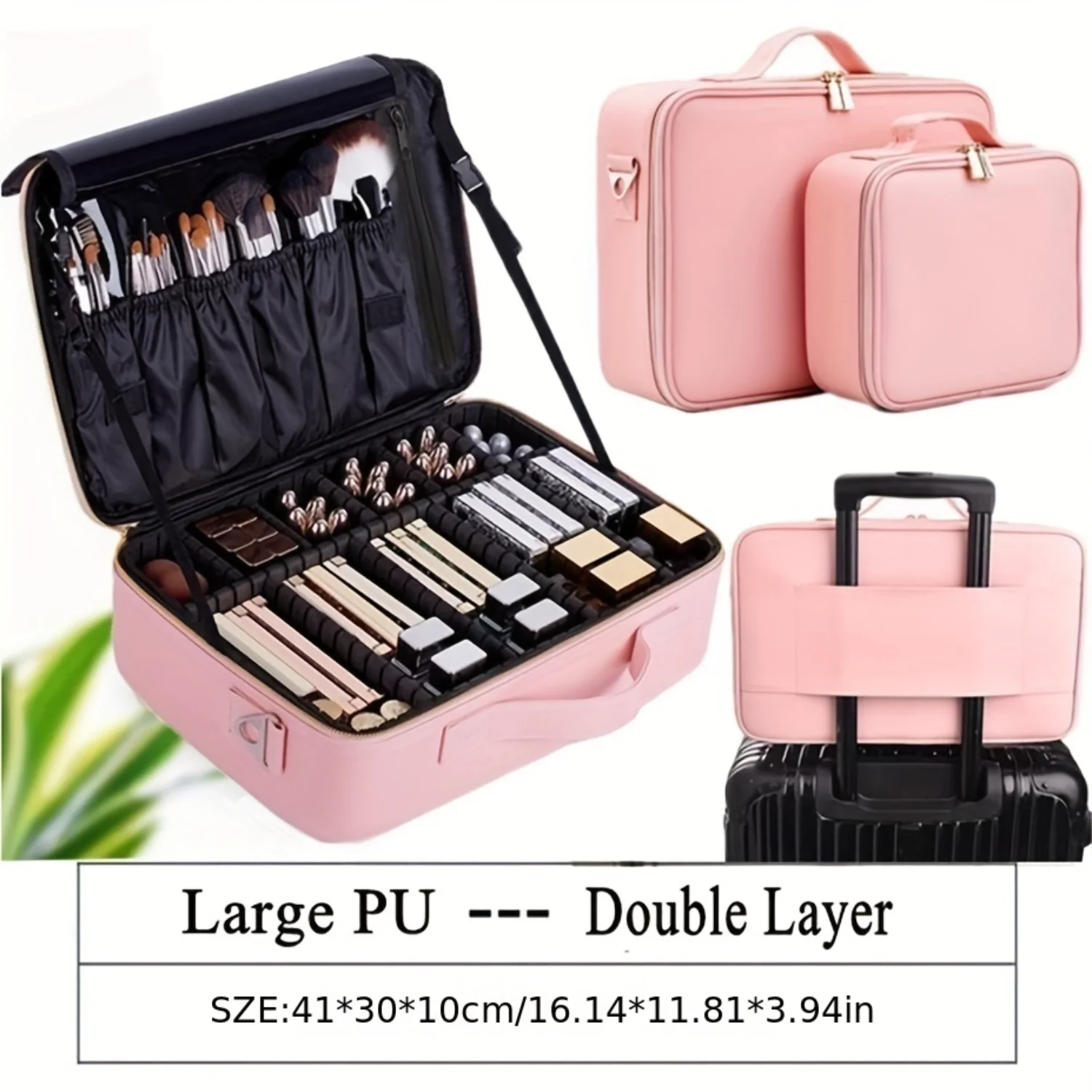 

Minimalist Travel Zipper Bag, Lightweight Cosmetic Organizer Grids