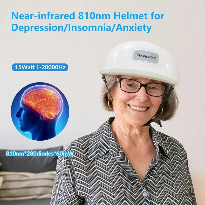 

810nm Photobiomodulation Brain Helmet PBM Near Infrared Therapy Neuro Helmet for Autismo Parkinson Migraine Depression Anxiety