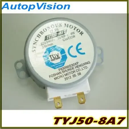 Free shipping 5pcs TYJ50-8A7 for Microwave Turn Table Synchronous Motor 220-240V 4W 4R/Min new original