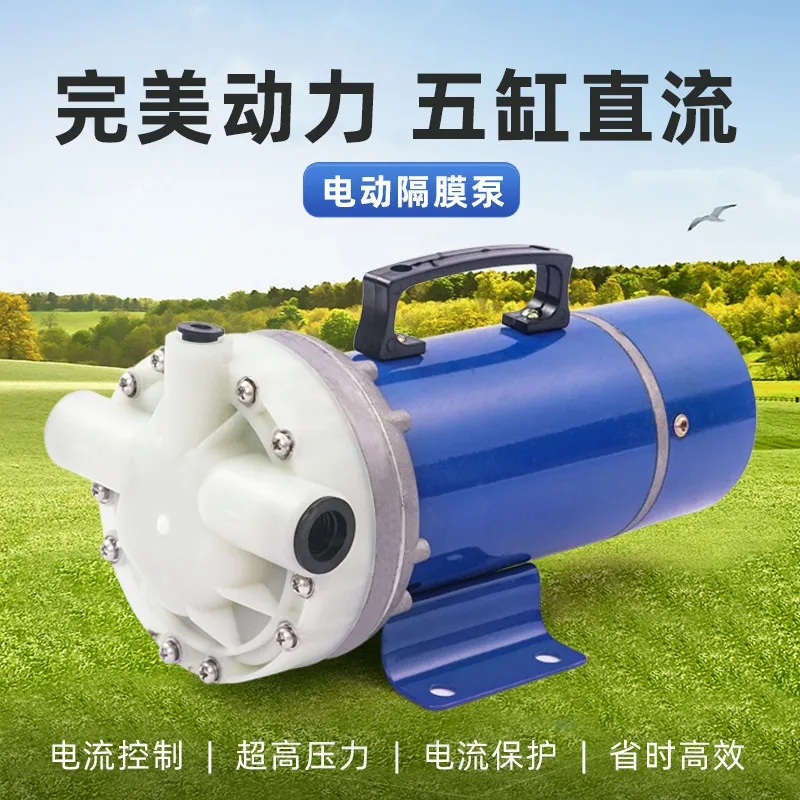 12V 48V 60V High Pressure Electric Sprayer 5-Cylinder Diaphragm Self-Priming Pump Agricultural Irrigation Tool