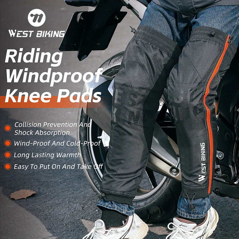 WEST BIKING Motorcycle Warm Knee pad Legs Riding Windproof Winter Scooter Outdoor Sports Cycling Protective Knee Pads Men Women