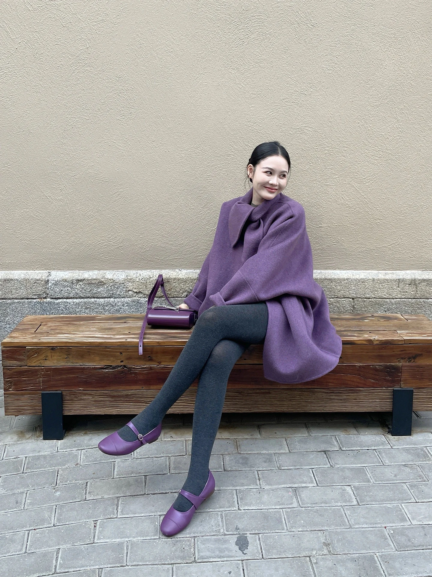 

Теплое зимнее шерстяное пальто для женщин с галстуком-бабочкой Универсальное толстое большое пальто средней длины Повседневная одежда Термальная средняя талия