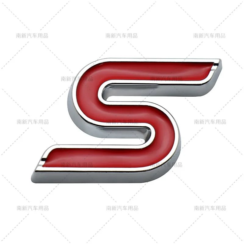 ST S 3D Metal Letter Emblem Badge Auto Rear Trunk Side Fender Sticker Decal For Ford Mondeo Focus Fiesta Car Styling Accessories