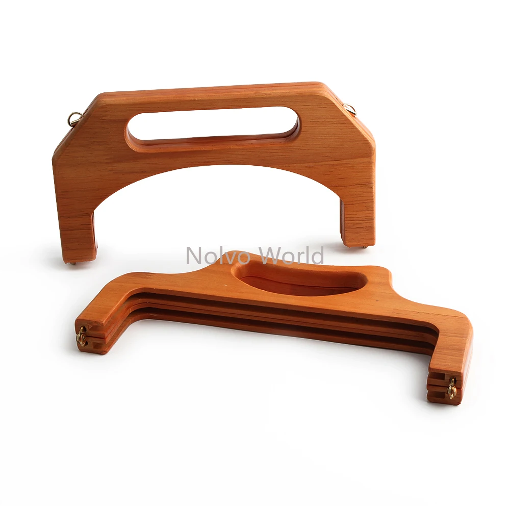 23x13cm/25x13cm Camel Kiss Clasp Wooden Purse Frame Screws For Making Woven-Bag Replace Shopping Tote Wood Handles Accessories