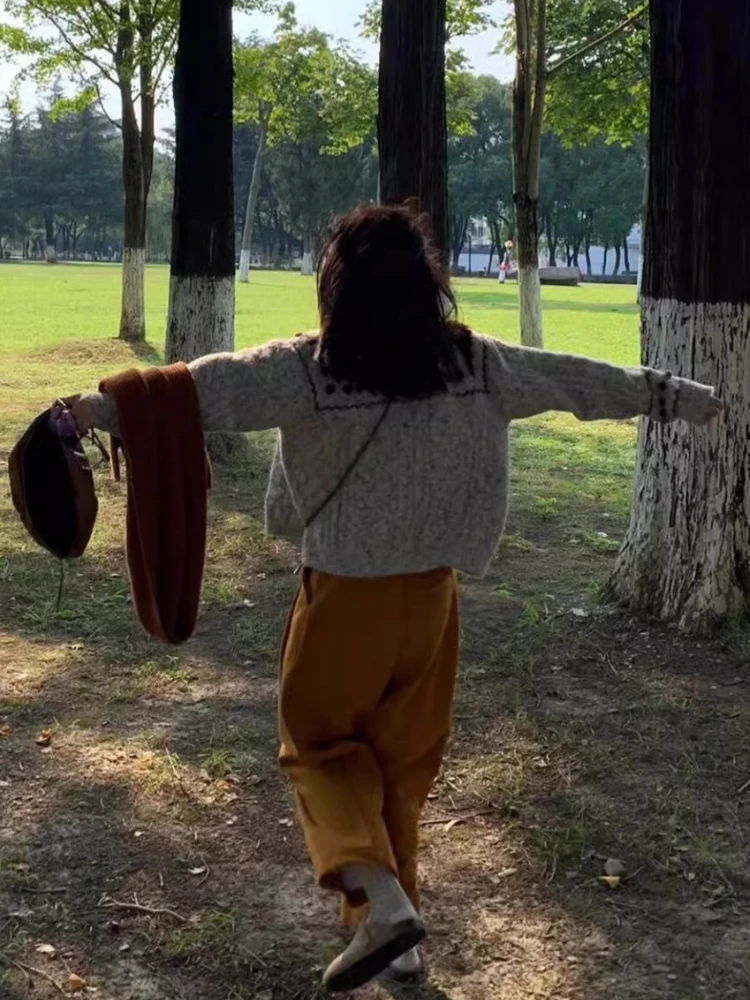 Suéteres vintage casacos soltos de malha cardigan topo coreano moda outono inverno malha único breasted cardigan para mulheres outerwear