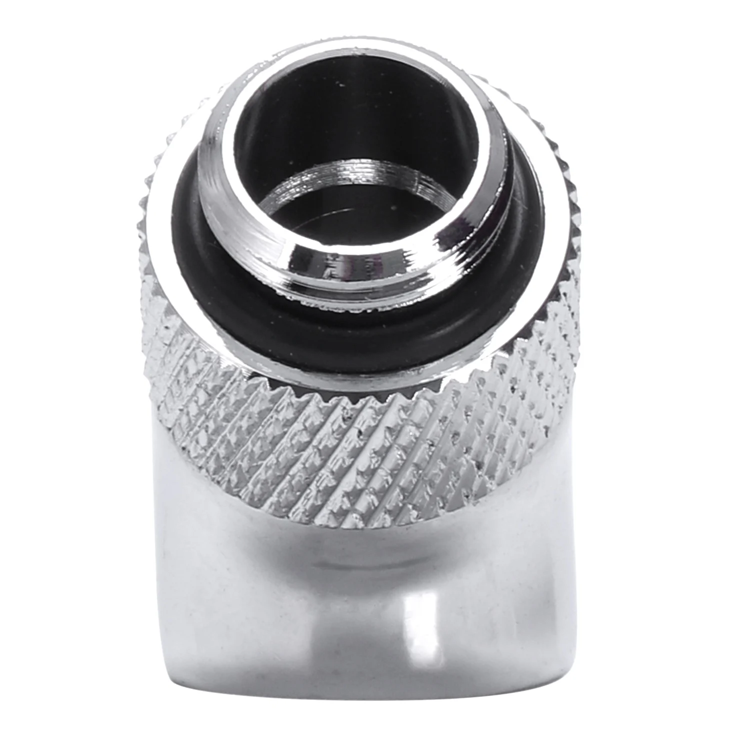 G1/4 Screw Thread 45 Degree Elbow Rotary Brass- Adapter Male To Female Connector Fitting Computer Pc Water Cooling System Silver