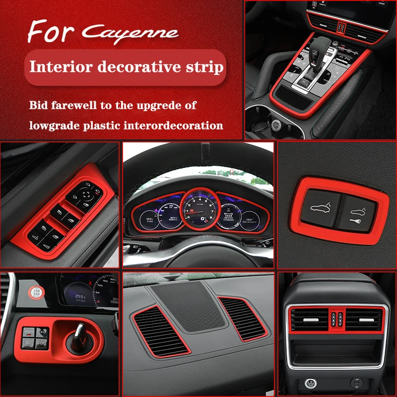 

For Porsche Cayenne 2018 2019 2020 2021 2022 2023 2024 2025 car full set Interior modification Personalized decorative frame