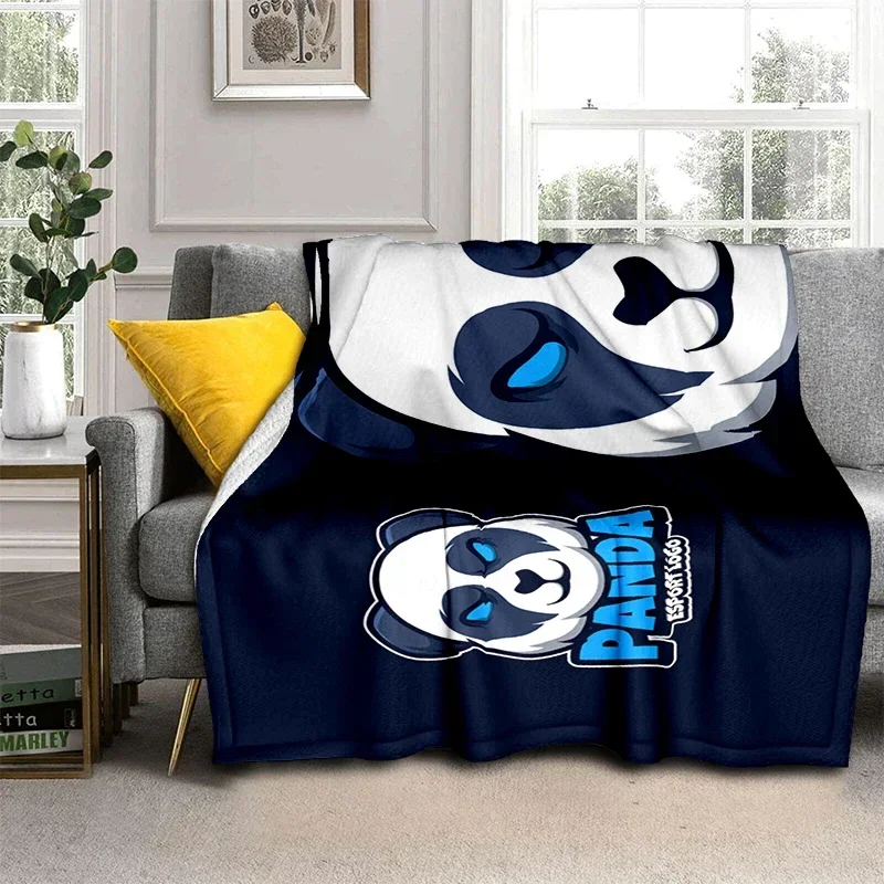 

3D Art Printing Flannel Warm Blanket Air Conditioning Warm Plush Picnic Sleeping Napkin Pet Hiking Blankets Gift Animal Panda