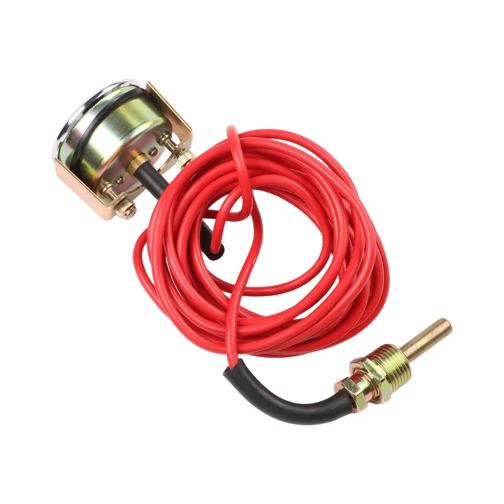 Car Dashboard Temperature Monitor Automotive Accessory 12V 24V Gauge 52mm Oil Temperature Gauge 52mm Diameter for Red Indicator