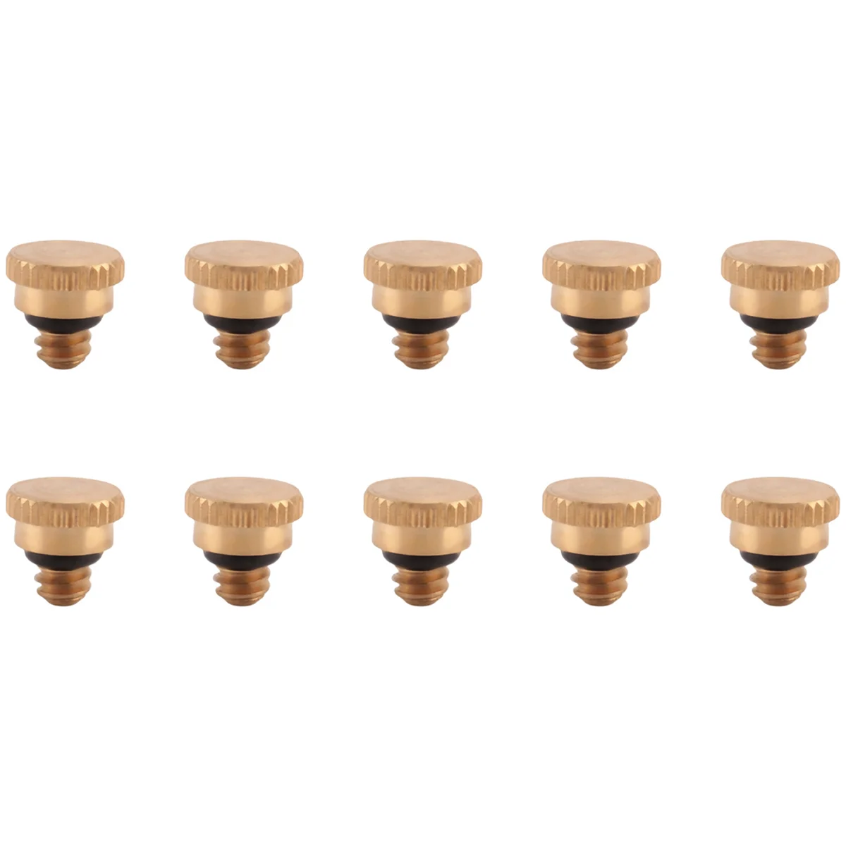 10PCS 10/24 Screw Thread Brass Misting Nozzle Plug Low Pressure Atomizing Mist Nozzle for Outdoor Cooling System