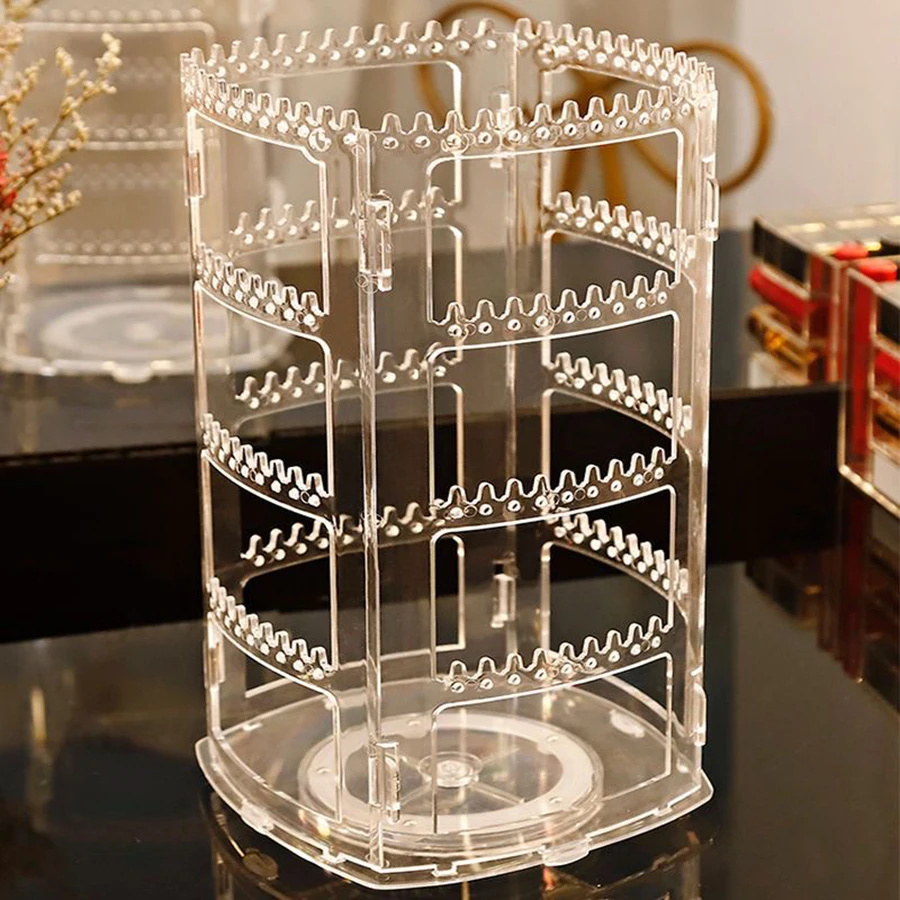 1pc, Rotating Jewelry Display Rack, Ear Clips, Earrings, Earrings and Necklace Rack.