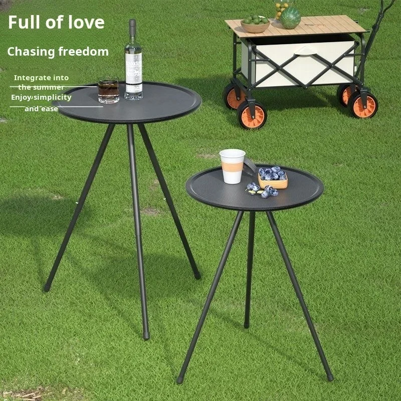 

Be suitable for Portable Camping Table Detachable Lightweight Folding Liftable Round Table with Adjustable Legs for Outdoor Picn