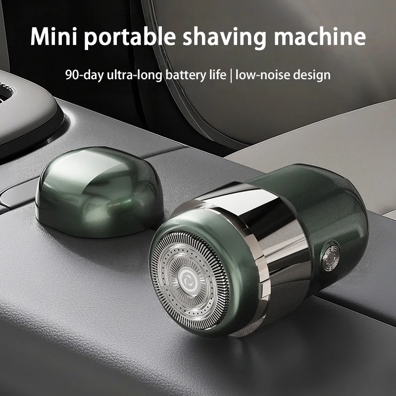 Mini USB Capsule Electric Shaver for Men Rechargeable Beard Shaver with Digital Display Beard Razor Type-C Charging Travel Razor