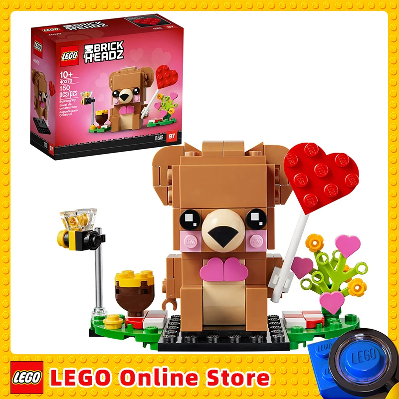 LEGO & BrickHeadz Valentine\'s Bear Children Building Blocks Toys Gift 40379 (150 Pieces)