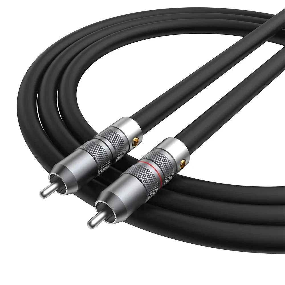 Pair Viborg VA803 Pure Solid Silver RCA Cable VR107R Premium RCA Hifi Audio Phono Cable Wire Stereo Analogue Interconnect Line