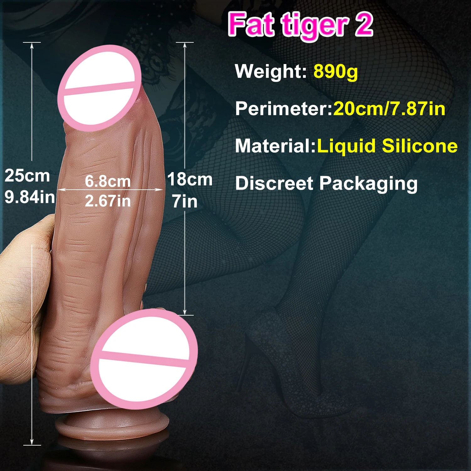 Huge Flesh Realistic Thick Dildo Adult Sex Toy for Women Soft Double Silicone Vaginal Masturbators Penis Big Suction Cup Dick - view 3