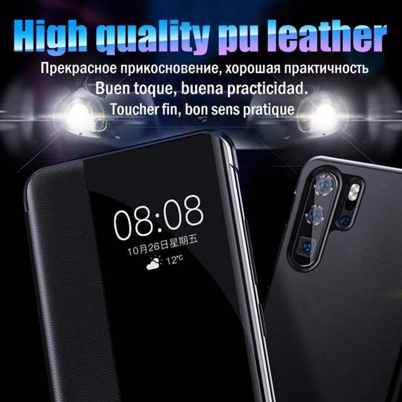 Flip Case For Samsung Galaxy A42 S20 FE 5G A31 A51 Smart Window View Shockproof PU Leahter Cover For Samsung S22 Ultra S21 Plus