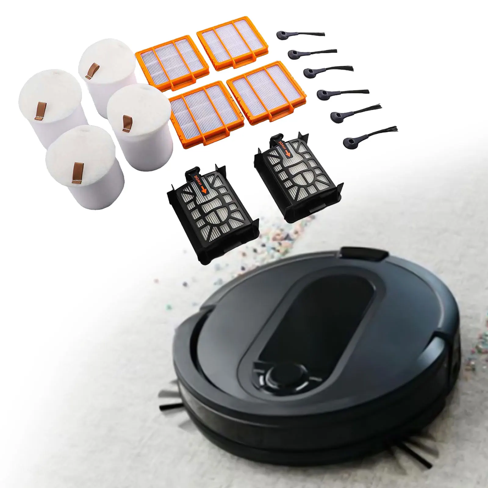 Robust Replacement Parts for Shark AI For Ultra Robot Vacuum Cleaner RV2600WSEU Comprehensive Kit with Essential Filters